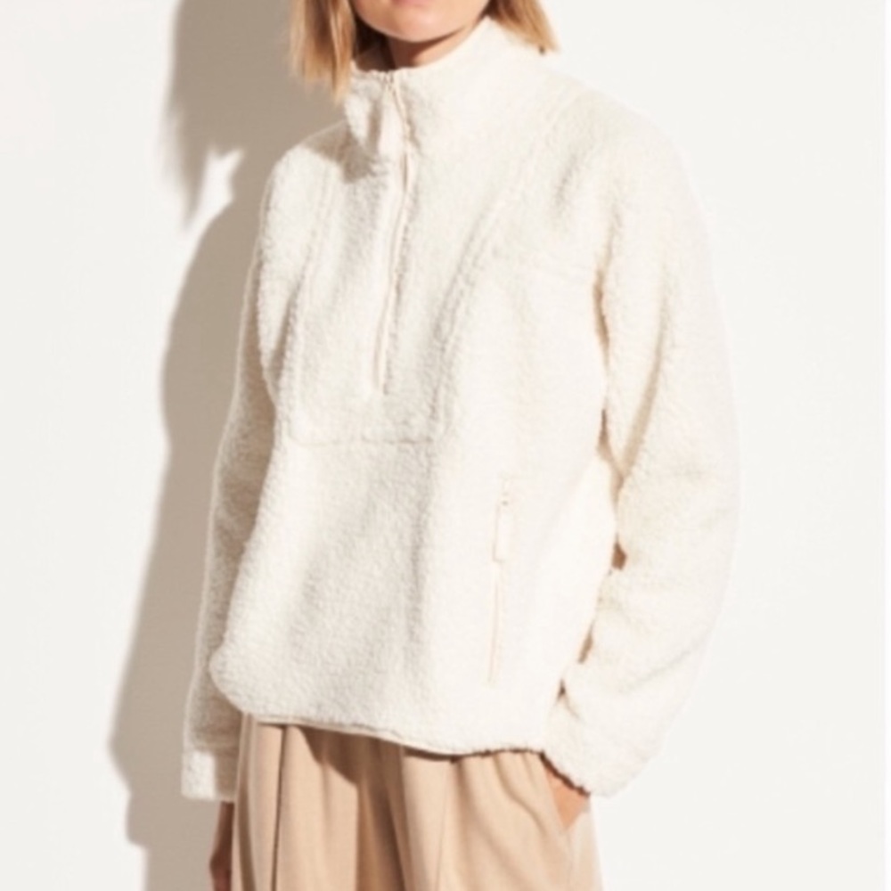 Vince Sherpa Fleece Pullover size Small